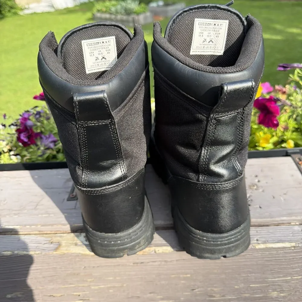 Original S.W.A.T. Classic 9 Tactical Boots Sz 11.5 Black Military Combat USA